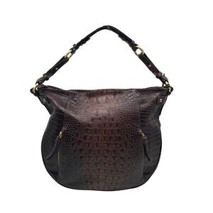 Brahmin Brown Leather Hobo Shoulder Bag